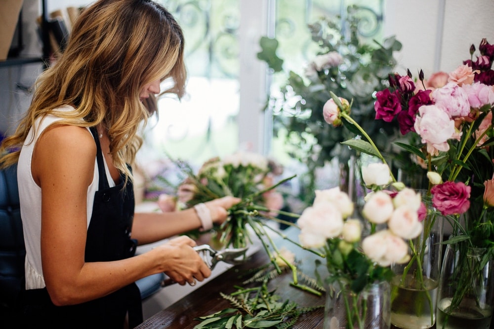 Florist decoration of the wedding venue